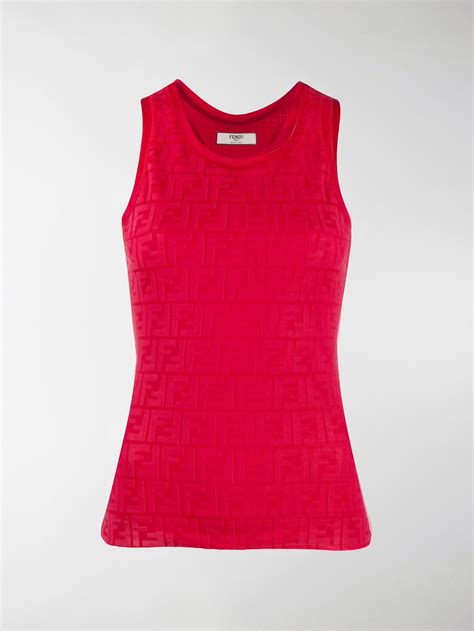 red fendi top|fendi sleeveless top.